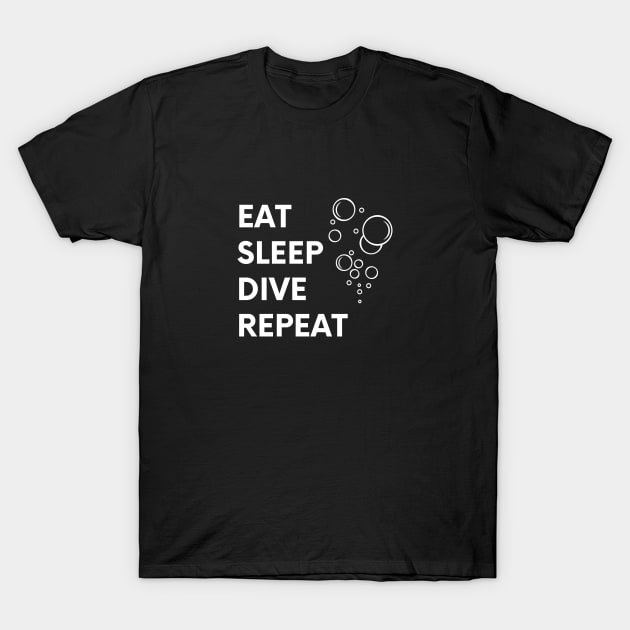 eat sleep scuba dive repeat T-Shirt by in leggings